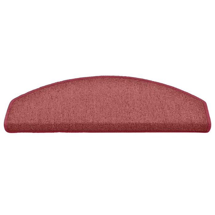 Tappetini per scale 30 pz 65x24x4 cm Bordeaux Semicircolari Grandi 3365763