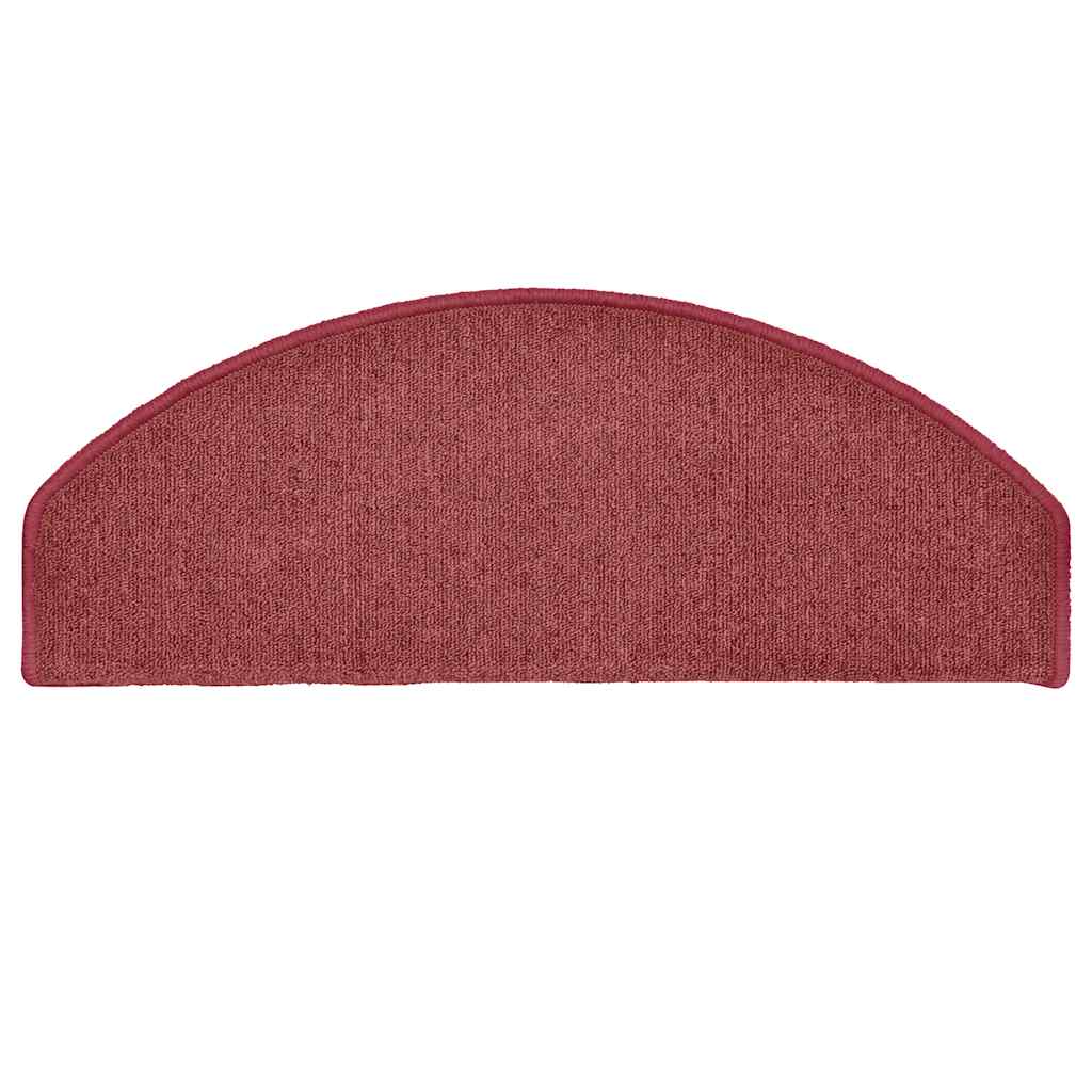 Tappetini per scale 30 pz 65x24x4 cm Bordeaux Semicircolari Grandi 3365763