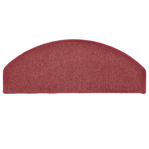 Tappetini per scale 30 pz 65x24x4 cm Bordeaux Semicircolari Grandi 3365763