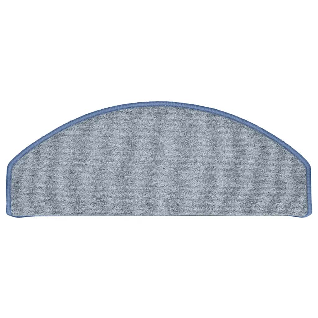 Tappetini per scale 30 pz 65x24x4 cm Grigio chiaro e blu Semicircolari Grandi 3365764