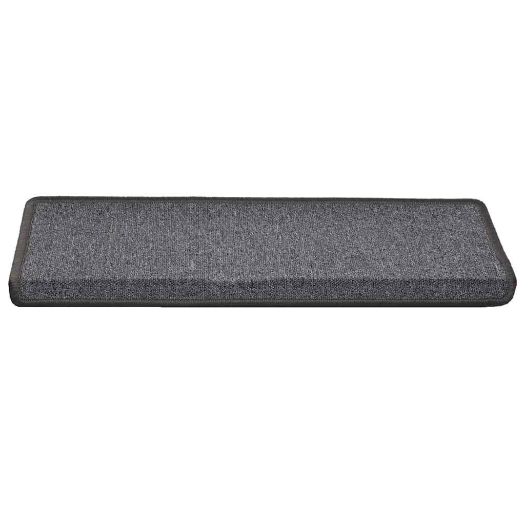 Tappetini per scale 30 pz 65x21x4 cm Grigio scuro Bordo rettangolare 3365766