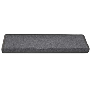 Tappetini per scale 30 pz 65x21x4 cm Grigio scuro Bordo rettangolare 3365766