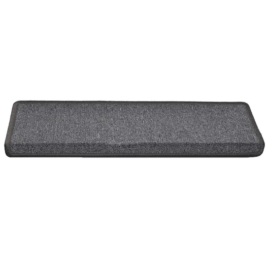 Tappetini per scale 30 pz 65x21x4 cm Grigio scuro Bordo rettangolare 3365766