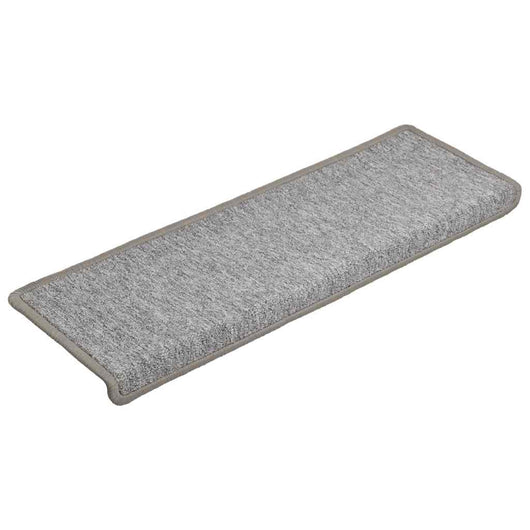Tappetini per scale 30 pz 65x21x4 cm Grigio chiaro Bordo rettangolare 3365768