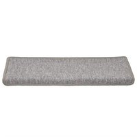 vidaXL Tappetini per scale 30 pz 65x21x4 cm Grigio chiaro Bordo rettangolare