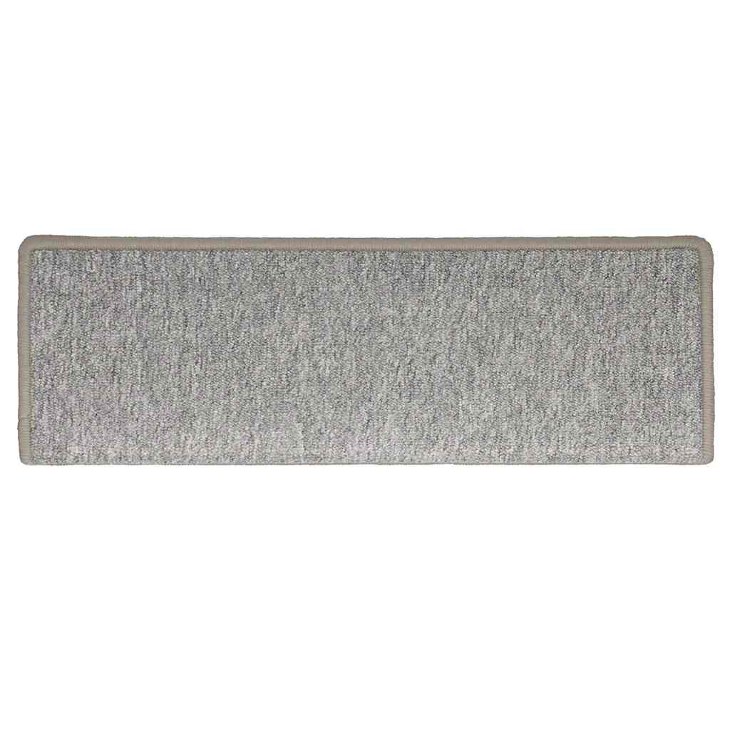 Tappetini per scale 30 pz 65x21x4 cm Grigio chiaro Bordo rettangolare 3365768