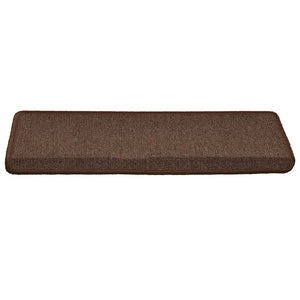 Tappetini per scale 30 pz 65x21x4 cm Marrone caffè Bordo rettangolare 3365769