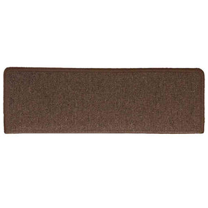 Tappetini per scale 30 pz 65x21x4 cm Marrone caffè Bordo rettangolare 3365769