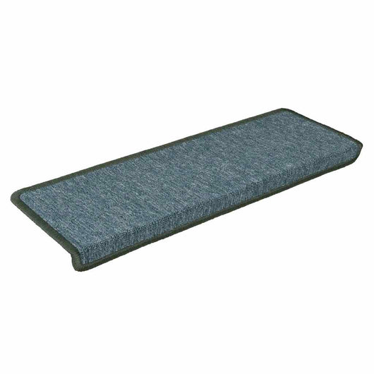 Tappetini per scale 30 pz 65x21x4 cm Verde scuro con bordo rettangolare 3365773