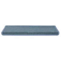 Tappetini per scale 30 pz 65x21x4 cm Blu mare con bordo rettangolare 3365774