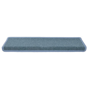 Tappetini per scale 30 pz 65x21x4 cm Blu mare con bordo rettangolare 3365774
