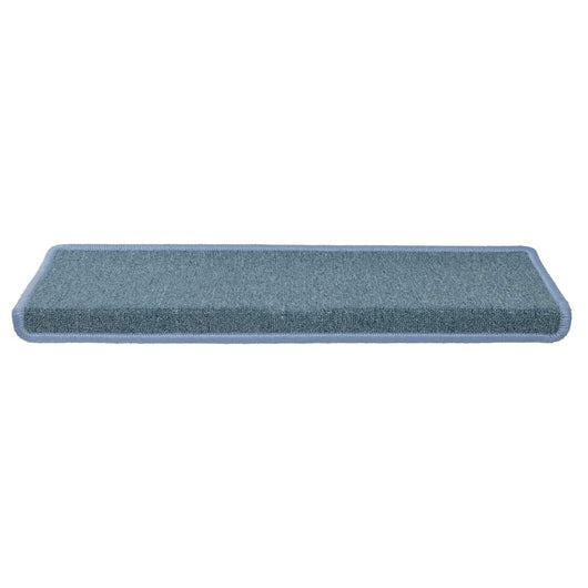 Tappetini per scale 30 pz 65x21x4 cm Blu mare con bordo rettangolare 3365774