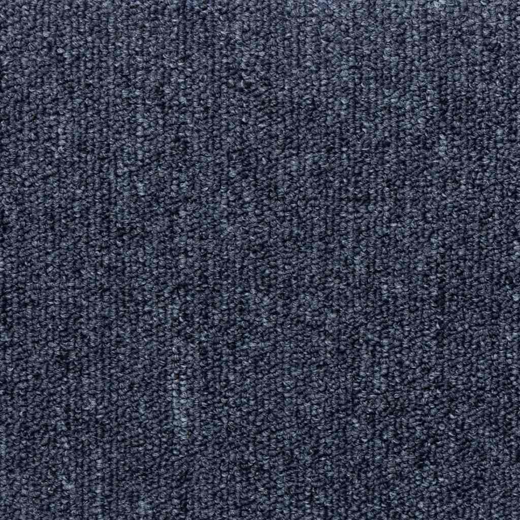 vidaXL Tappetini per scale 30 pz 65x21x4 cm Grigio scuro e blu con bordo rettangolare