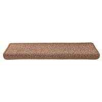 Tappetini per scale 30 pz 65x21x4 cm Marrone Bordo rettangolare 3365776