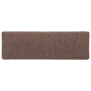 Tappetini per scale 30 pz 65x21x4 cm Marrone Bordo rettangolare 3365776