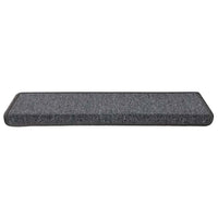 vidaXL Tappetini per scale 30 pz 65x21x4 cm Grigio scuro Bordo rettangolare
