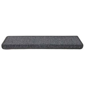 vidaXL Tappetini per scale 30 pz 65x21x4 cm Grigio scuro Bordo rettangolare