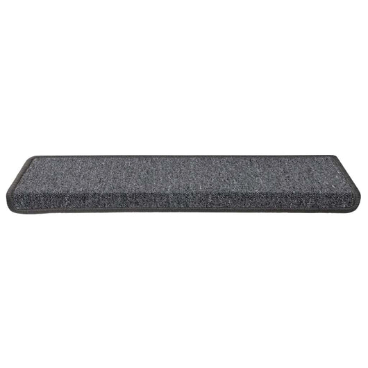 Tappetini per scale 30 pz 65x21x4 cm Grigio scuro Bordo rettangolare 3365777