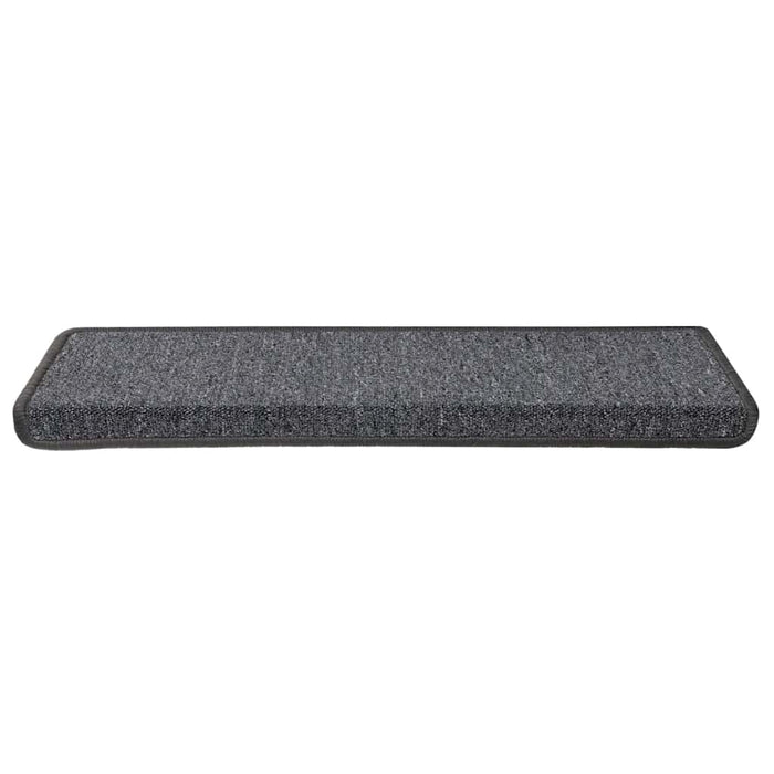 Tappetini per scale 30 pz 65x21x4 cm Grigio scuro Bordo rettangolare 3365777