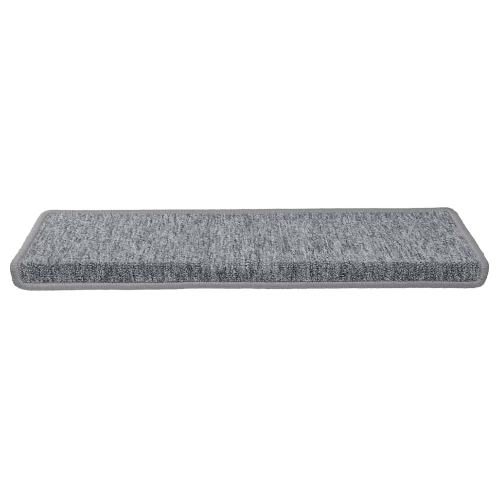 Tappetini per scale 30 pz 65x21x4 cm Grigio chiaro Bordo rettangolare 3365778