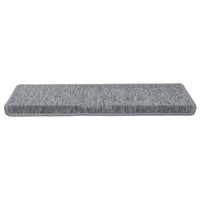 Tappetini per scale 30 pz 65x21x4 cm Grigio chiaro Bordo rettangolare 3365778