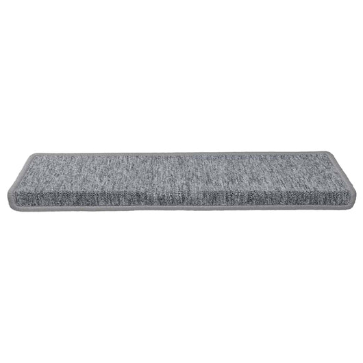 Tappetini per scale 30 pz 65x21x4 cm Grigio chiaro Bordo rettangolare 3365778
