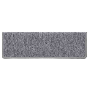 Tappetini per scale 30 pz 65x21x4 cm Grigio chiaro Bordo rettangolare 3365778