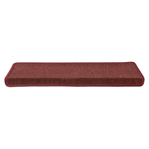 Tappetini per scale 30 pz 65x21x4 cm Bordeaux bordo rettangolare 3365779
