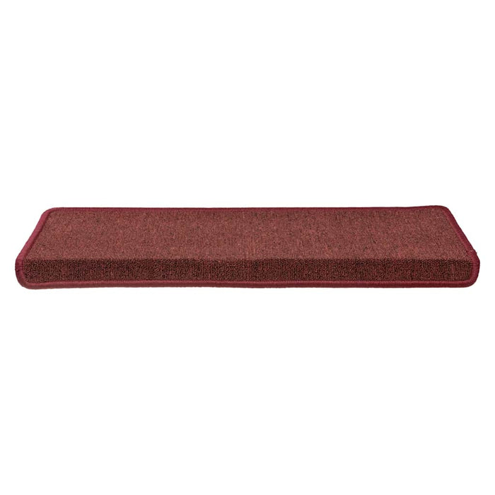 Tappetini per scale 30 pz 65x21x4 cm Bordeaux bordo rettangolare 3365779