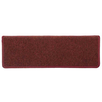 Tappetini per scale 30 pz 65x21x4 cm Bordeaux bordo rettangolare 3365779
