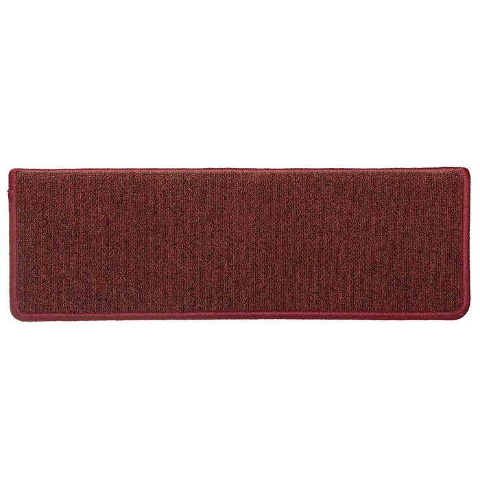 Tappetini per scale 30 pz 65x21x4 cm Bordeaux bordo rettangolare 3365779