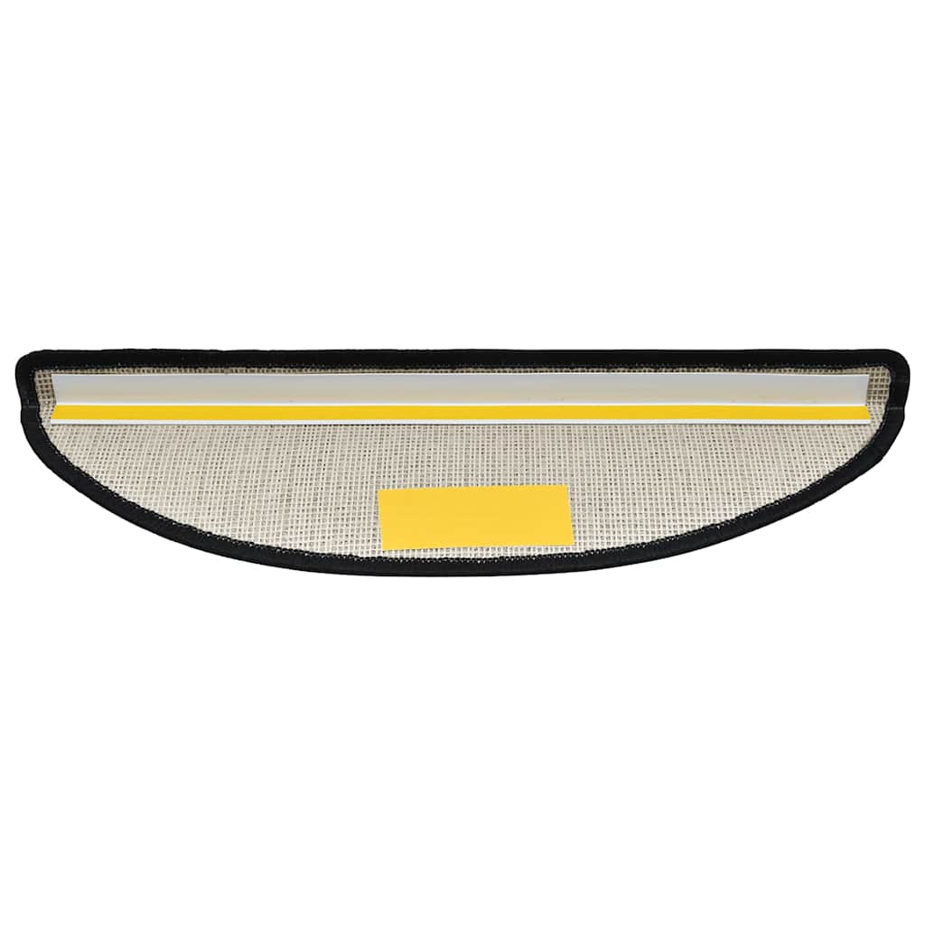 Tappetini per scale 20 pz 56x17x3 cm Antracite Semicircolari 3365781