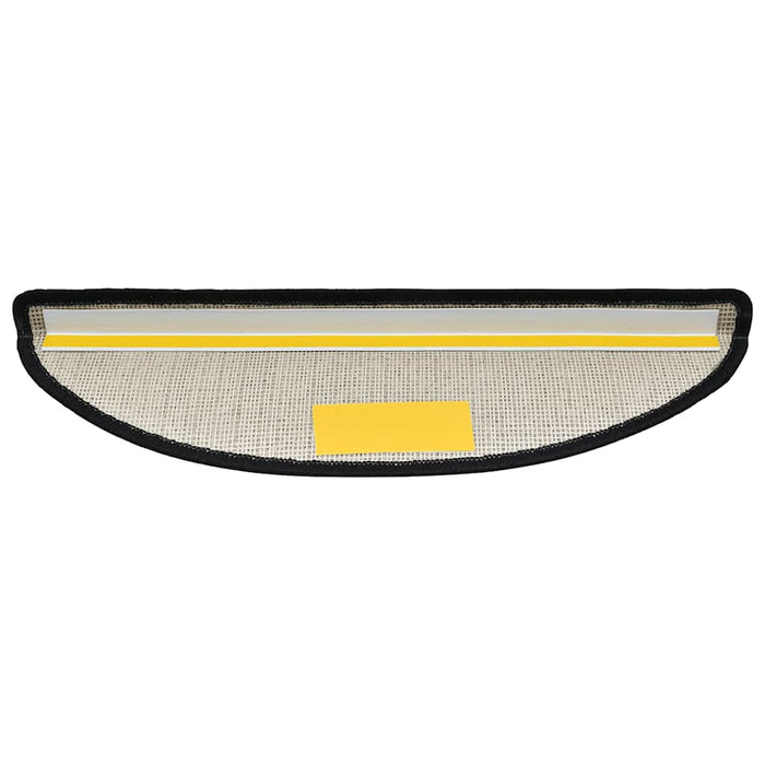 Tappetini per scale 20 pz 56x17x3 cm Antracite Semicircolari 3365781