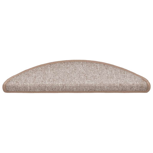 Tappetini per scale 20 pz 56x17x3 cm Marrone chiaro Semicircolari 3365783