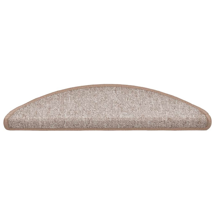 Tappetini per scale 20 pz 56x17x3 cm Marrone chiaro Semicircolari 3365783