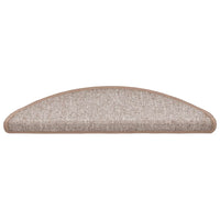 vidaXL Tappetini per scale 20 pz 56x17x3 cm Marrone chiaro Semicircolari