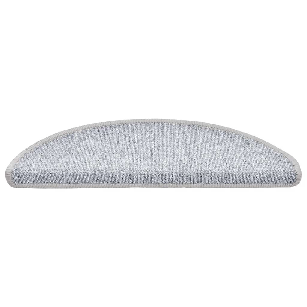 Tappetini per scale 20 pz 56x17x3 cm Grigio chiaro Semicircolari 3365784