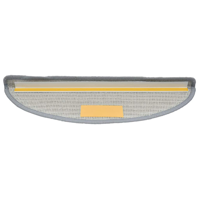 Tappetini per scale 30 pz 56x17x3 cm Grigio Semicircolari 3365799