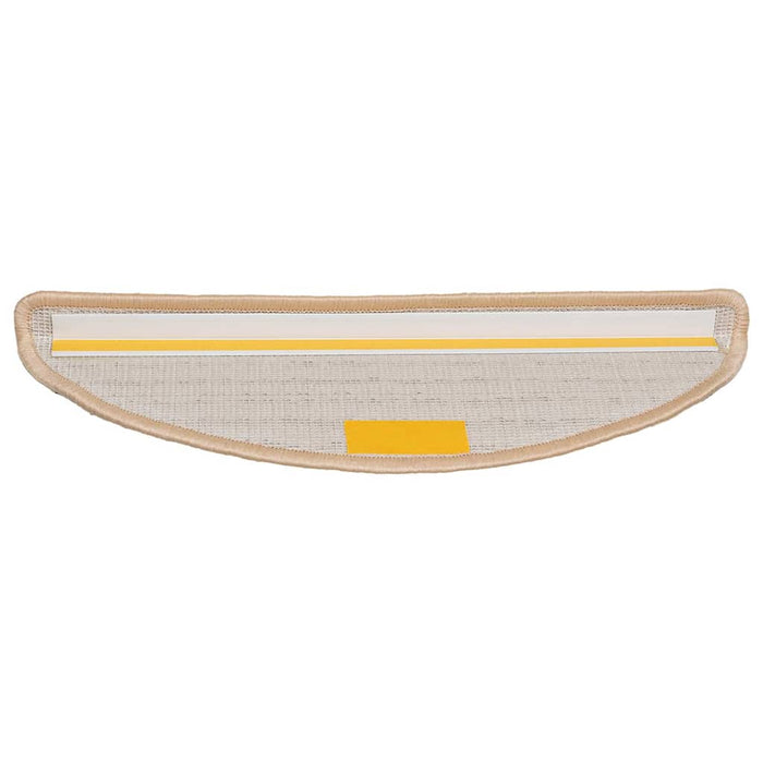 Tappetini per scale 30 pz 56x17x3 cm Crema Semicircolari 3365803