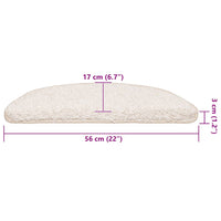 vidaXL Tappetini per scale 30 pz 56x17x3 cm Bianco Semicircolari
