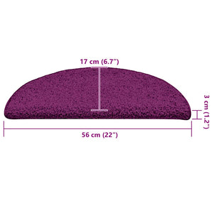 Tappetini per scale 30 pz 56x17x3 cm rosa semicircolari 3365809