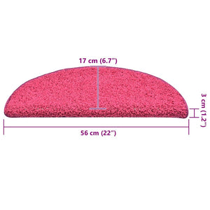 Tappetini per Scale 30 pz Rosa 56x17x3 cm