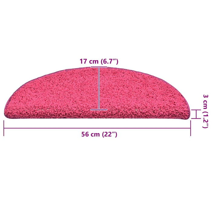 Tappetini per Scale 30 pz Rosa 56x17x3 cm