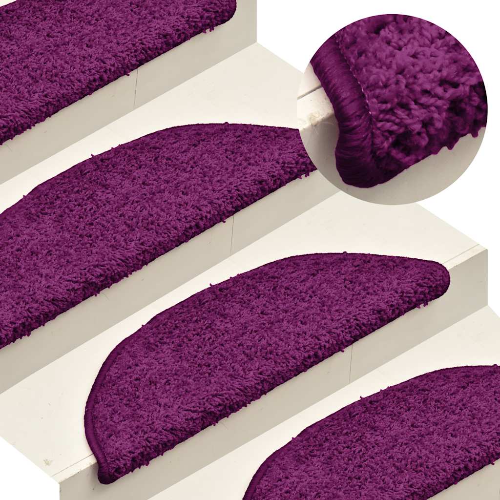 Tappetini per scale 30 pz 56x17x3 cm rosa semicircolari 3365809