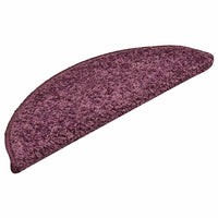 Tappetini per scale 30 pz 56x17x3 cm Viola scuro semicircolari 3365811
