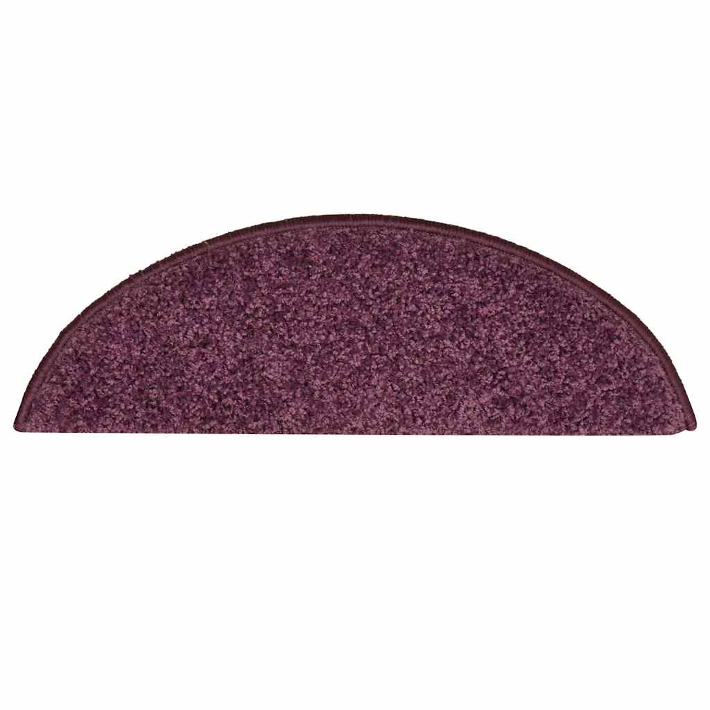 Tappetini per scale 30 pz 56x17x3 cm Viola scuro semicircolari 3365811