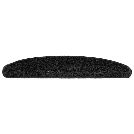 Tappetini per scale 30 pz 65x21x4 cm Nero Semicircolari Grandi 3365813