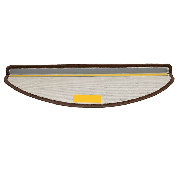Tappetini per scale 30 pz 65x21x4 cm Marrone Semicircolari Grandi 3365815