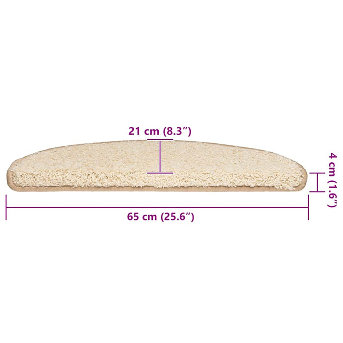 Tappetini per Scale 30 pz Crema 65x21x4 cm 3365816