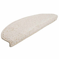 vidaXL Tappetini per scale 30 pz 65x21x4 cm Bianco Semicircolari Grandi